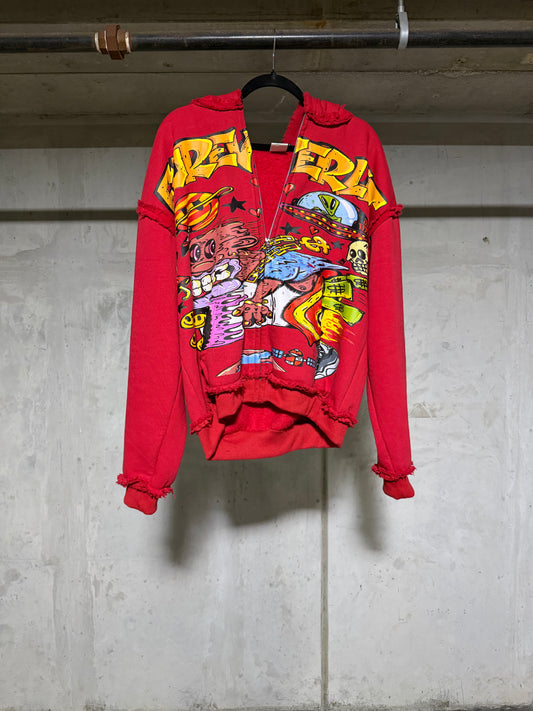GRAFFITI RED ZIP UP